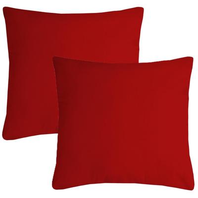 Stof Textile sierkussen Nelson - 2x - rood - 60 x 60 cm - bank kussens - polyester