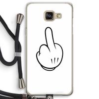 Middle finger white: Samsung Galaxy A5 (2016) Transparant Hoesje met koord Middle finger white: Samsung Galaxy A5 (2016) Transparant Hoesje met koord