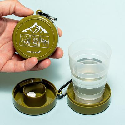 Opvouwbaar glas met medicatievakje