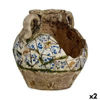 Decoratief tuinfiguur Ibergarden Polyresin Vaas 28,5 x 28 x 28,5 cm (2 Stuks)