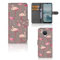 Nokia G10 | G20 | Telefoonhoesje | Met pasjeshouder | Flamingo