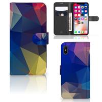 Apple iPhone Xs Max | Book Case | Polygon Dark