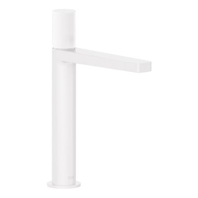 Wastafelkraan Tres Project | Opbouw | Mengkraan | Hoog model | 1-knop | Rond | Wit mat