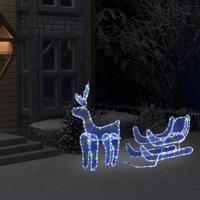 VidaXL Kerstverlichting rendier en slee met mesh 432 led&apos;s