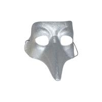 Snavel oogmasker - zilver - glitters - volwassenen - snavelmasker - verkleedmasker