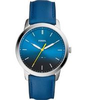 Horlogeband Fossil FS5465 Leder Blauw 22mm - thumbnail