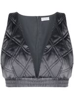 Brunello Cucinelli haut crop à design matelassé - Gris