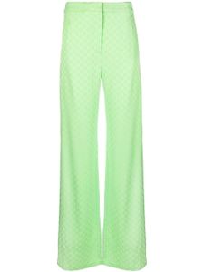 Karl Lagerfeld pantalon ample à motif monogrammé - Vert