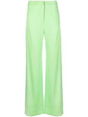 Karl Lagerfeld pantalon ample à motif monogrammé - Vert