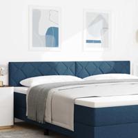Stoffen Hoofdbord Geometrisch met hoofdeinde Blauw 200 cm Stof