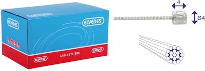 Shimano Elvedes schakel binnenkabel 3000mm rvs ø1,1mm / sram nippel (op kaart)