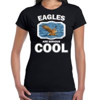 Dieren zeenarend t-shirt zwart dames - eagles are cool shirt - thumbnail