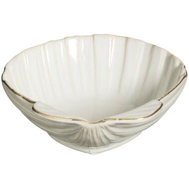 Deco schaal Schelp - off-white - 5x15,5x16 cm - Leen Bakker