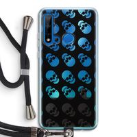 Musketon Skulls: Huawei P20 Lite (2019) Transparant Hoesje met koord