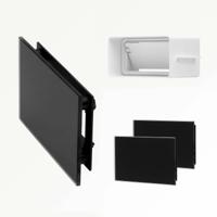 Sunshower ventilatierooster t.b.v. Pure, Pure Duo, Pure XL, Deluxe 2 stuks 15x9cm black