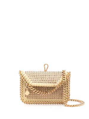 Stella McCartney portefeuille Falabella à ornements en cristal - Jaune
