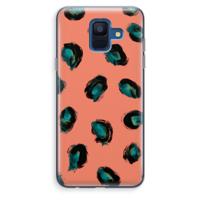 Pink Cheetah: Samsung Galaxy A6 (2018) Transparant Hoesje