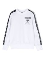 Moschino Kids sweat en coton à logo imprimé - Blanc - thumbnail