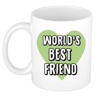 Bellatio Decorations Cadeau koffiemok voor beste vriend of vriendin - worlds best friend - 300 ml   -