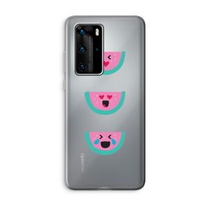 Smiley watermeloen: Huawei P40 Pro Transparant Hoesje