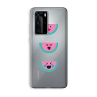 Smiley watermeloen: Huawei P40 Pro Transparant Hoesje