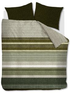 Beddinghouse Dekbedovertrek Arvin Olive Green 200 x 200/220 cm + 2x 60 x 70 cm