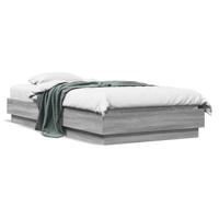 Bedframe met LED-verlichting grijs sonoma eikenkleur 90x190 cm
