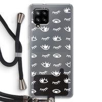 Eye pattern #3: Samsung Galaxy A42 5G Transparant Hoesje met koord