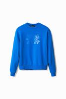 Sweatshirt met Desigual-logo - BLUE - L