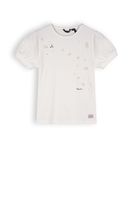 NoNo Meisjes t-shirt rib - Kyoto - Sneeuw wit - thumbnail