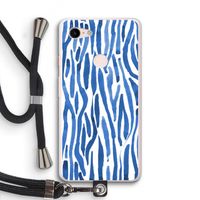 Blauwe nerven: Pixel 3 XL Transparant Hoesje met koord