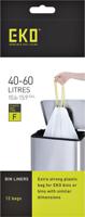 Afvalzak EKO type F 40-60 liter met trekband wit 12 stuks