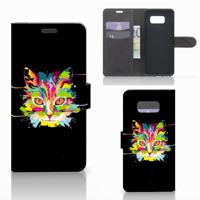 Samsung Galaxy S8 Plus Leuk Hoesje Cat Color | Portemonnee hoesje