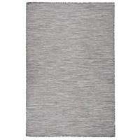 VidaXL Buitenkleed platgeweven 120x170 cm bruin en blauw VidaXL Buitenkleed platgeweven 120x170 cm bruin en blauw