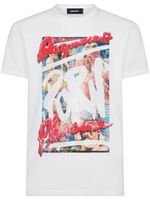 DSQUARED2 t-shirt en coton à imprimé graphique - Blanc