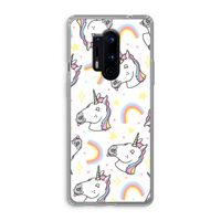 Rainbow Unicorn: OnePlus 8 Pro Transparant Hoesje