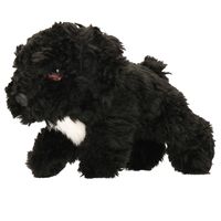 Pluche zwarte Cockapoo puppy honden knuffel 25 cm - thumbnail