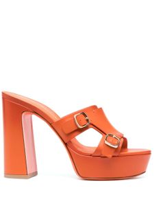 Santoni mules 115 mm à plateforme - Orange