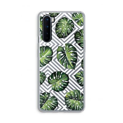 Geometrische jungle: OnePlus Nord Transparant Hoesje