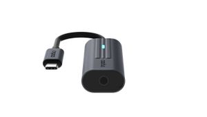 Rapoo USB-C Adapter, USB-C naar 3,5 mm Audio, grijs Desktop accessoire Zwart