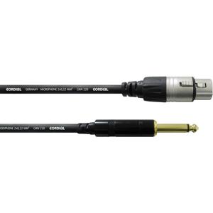 Cordial CCM 10 FP XLR Verbindingskabel [1x XLR-bus - 1x Jackplug male 6,3 mm] 10.00 m Zwart