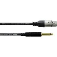 Cordial CCM 10 FP XLR Verbindingskabel [1x XLR-bus - 1x Jackplug male 6,3 mm] 10.00 m Zwart - thumbnail