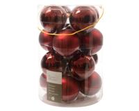 Kerstbal glas glans-mat 80mm ossenbloed - Ksd