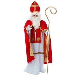 Sinterklaas kostuum - inclusief luxe krul staf 203 cm