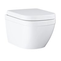 GROHE Euro wandclosetpack diepspoel spoelrandloos 54x37.4cm met closetzitting softclose en quick release wit 39554000