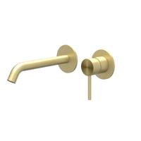 Inbouw Wastafelmengkraan IVY Concord 2-gats Coldstart RVS316 Geborsteld Mat Goud PVD