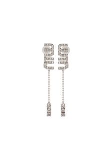 Miu Miu boucles d'oreilles pendantes à ornements en cristal - Tons neutres