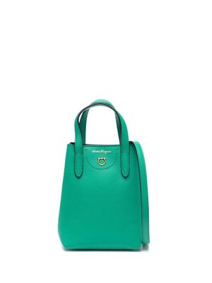 Ferragamo sac à bandoulière à plaque logo - Vert