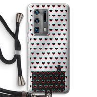 Hartjes: Huawei P40 Pro Plus Transparant Hoesje met koord