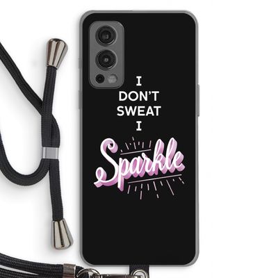 Sparkle quote: OnePlus Nord 2 5G Transparant Hoesje met koord